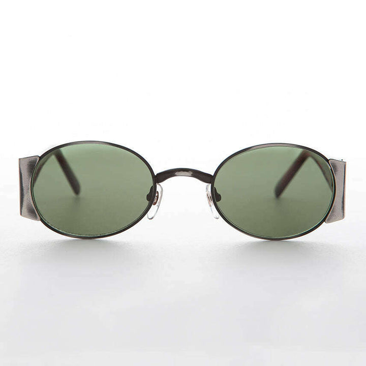 Oval Combo Vintage Sunglass with Wide Temples -Tatum