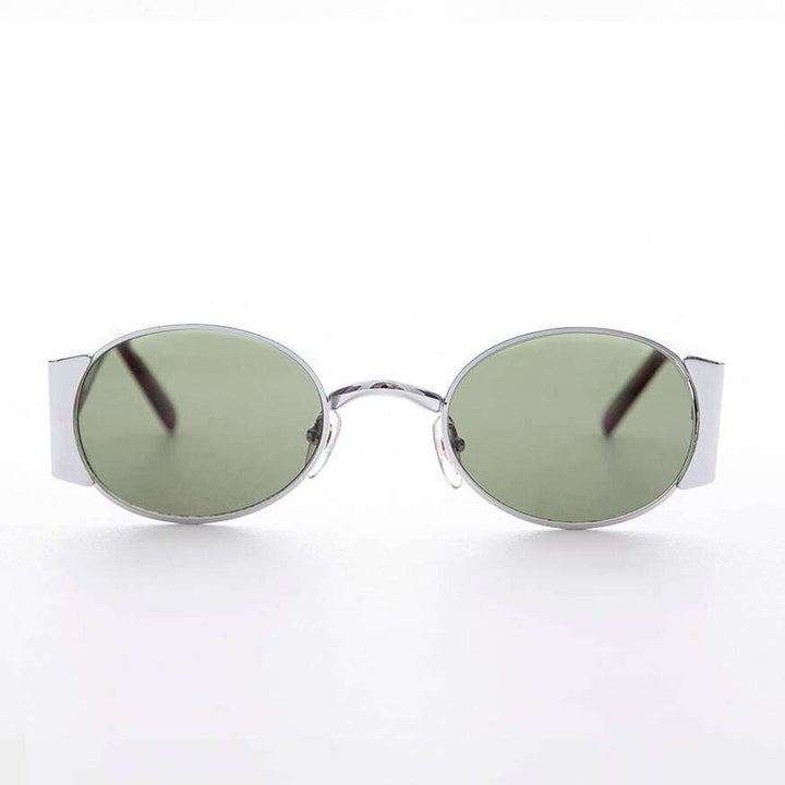 Oval Combo Vintage Sunglass with Wide Temples -Tatum