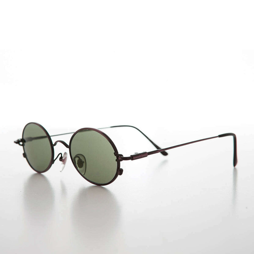 Oval Metal Spectacles 90s Vintage Sunglasses - Greco