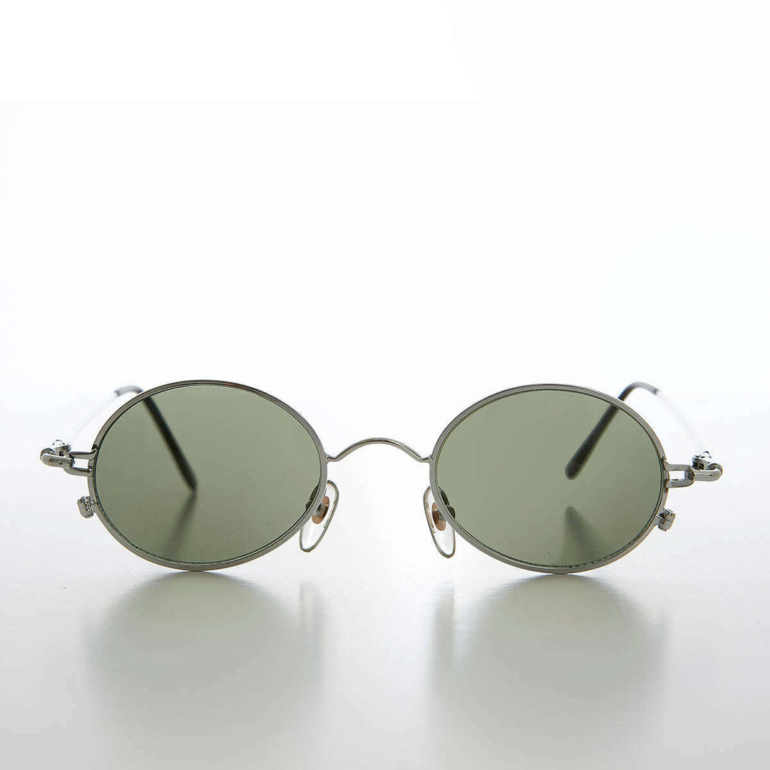Oval Metal Spectacles 90s Vintage Sunglasses - Greco