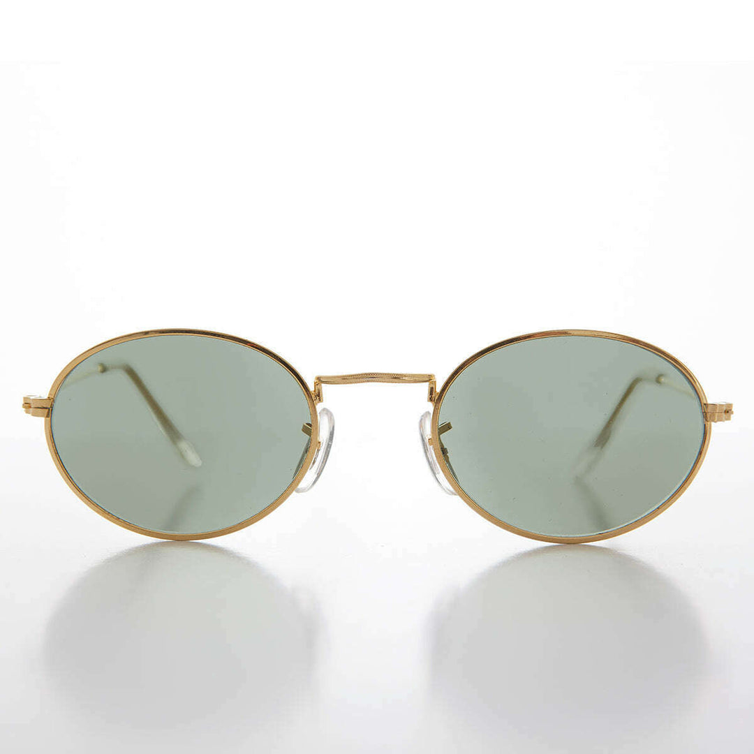 Oval Metallic Frame Vintage 90s Sunglass -Norris