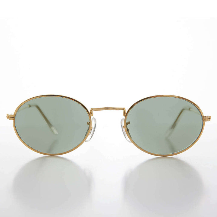 Oval Metallic Frame Vintage 90s Sunglass -Norris