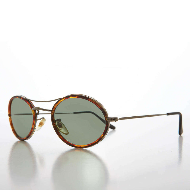 Oval Pilot Style Vintage Sunglasses - Welch