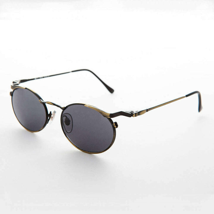 Oval Punk Grunge Steampunk Vintage Sunglass - Dieselgoth