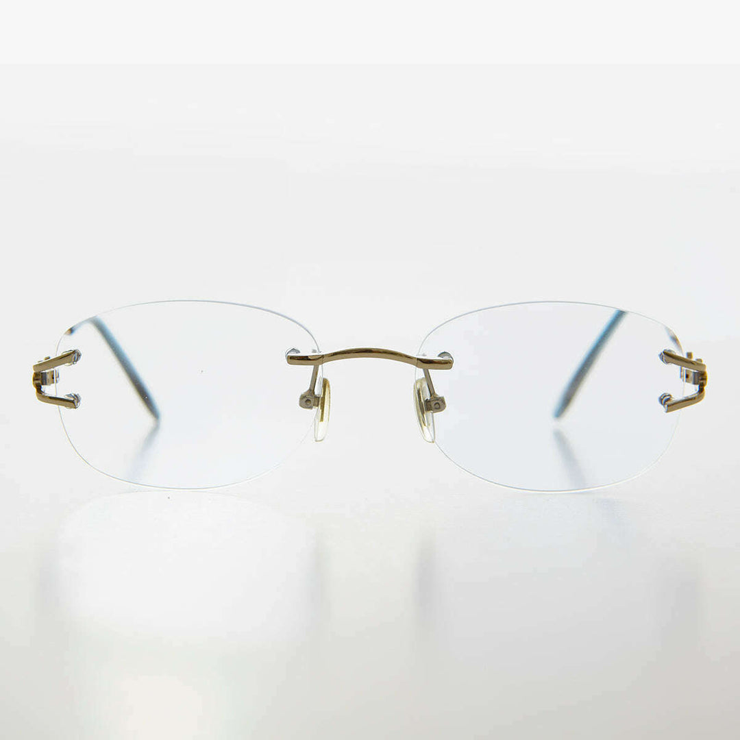 Oval Rimless Colored Lens Readers - Leona