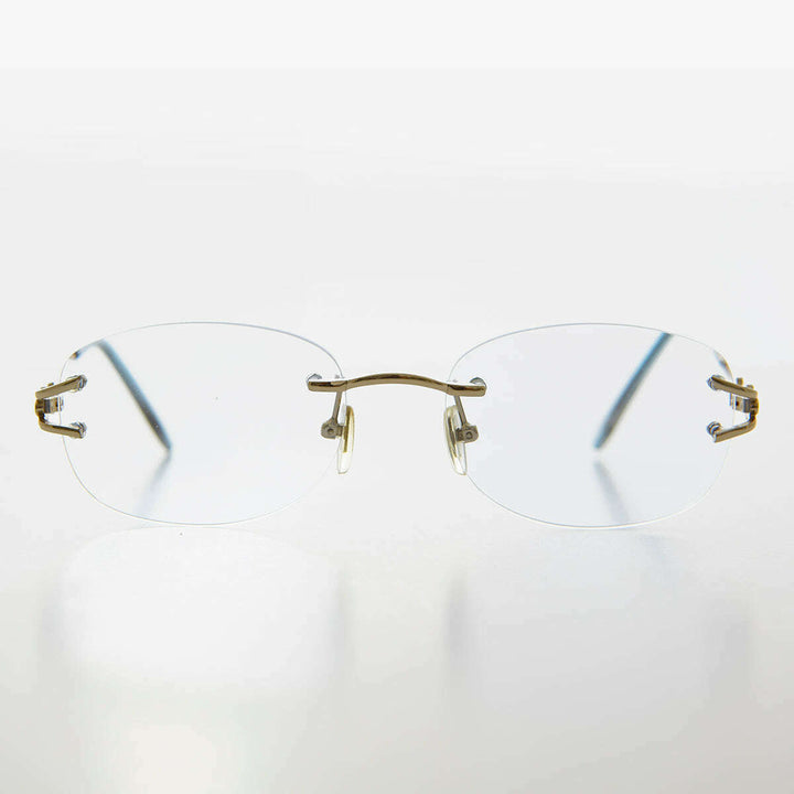 Oval Rimless Colored Lens Readers - Leona