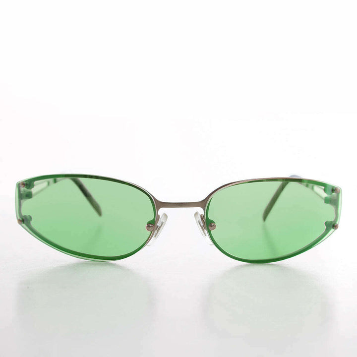 Oval Y2k Wrap Around Sunglasses - Rickey