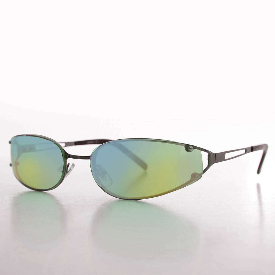 Oval Y2k Wrap Around Sunglasses - Rickey