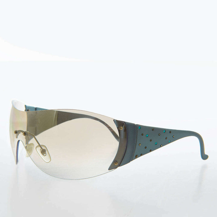 Oversized Round Insect Vintage Sunglasses - Glitz