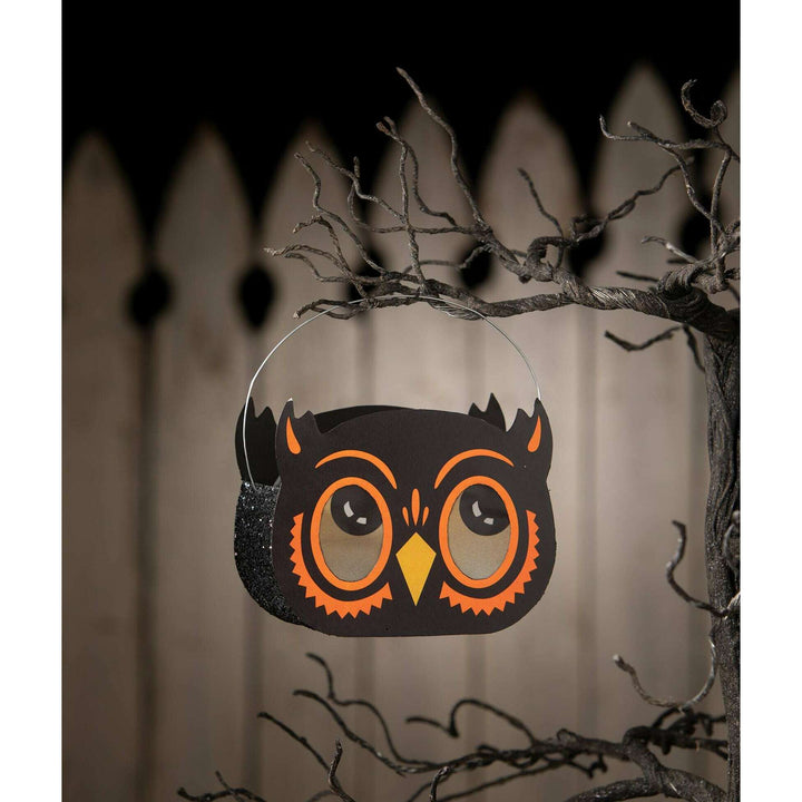Owl Bucket Luminary by Bethany Lowe Designs, halloween decor