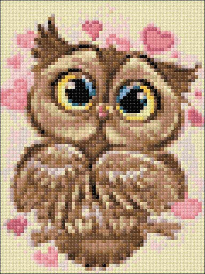 Owl in Love CS296 5.9 x 7.9 inches Diamond Painting Kit