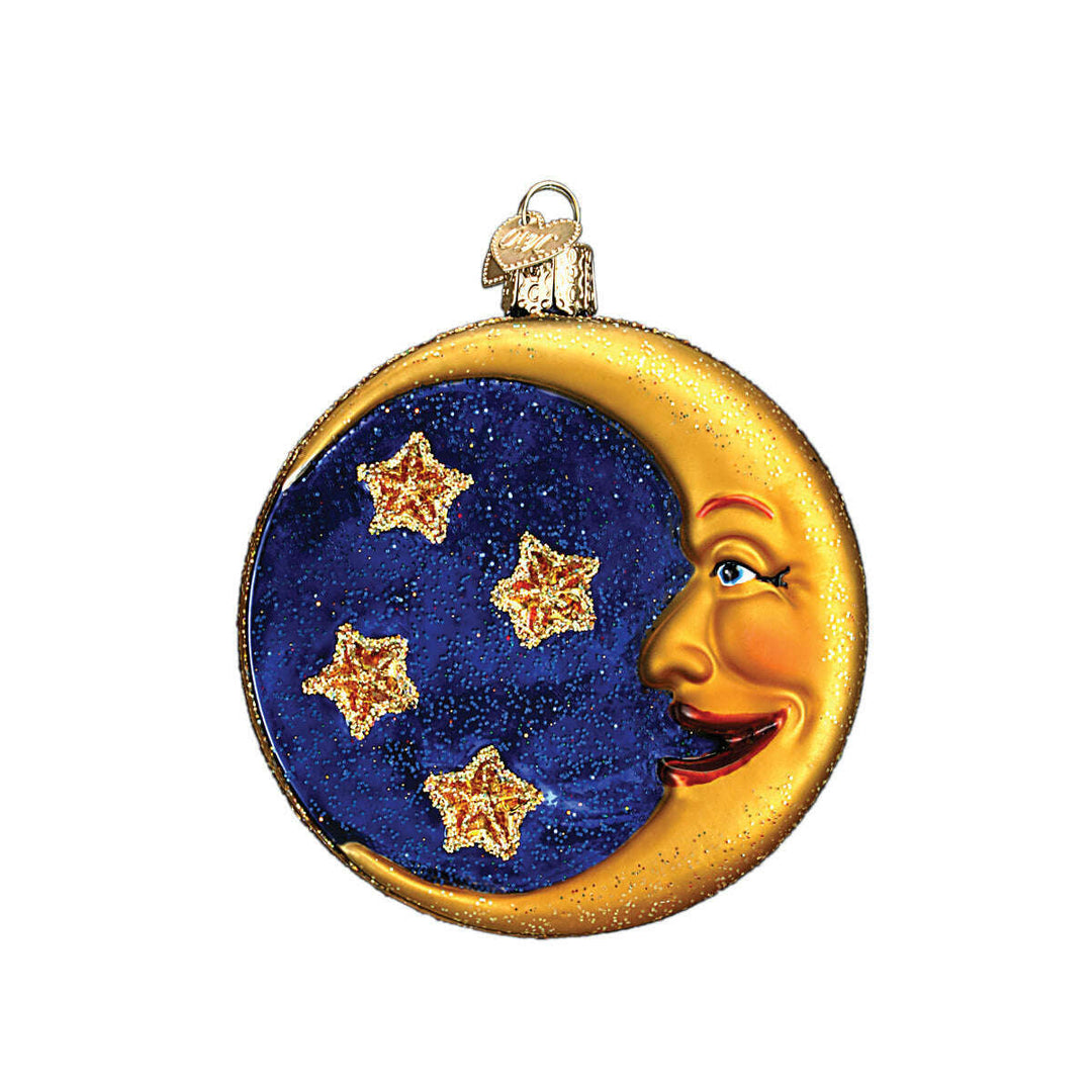 Owl In Moon Ornament