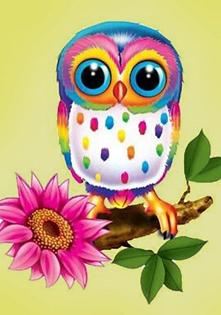 Owl Maia CS248 7.9 x 11.8 inches Crafting Spark Diamond Painting Kit