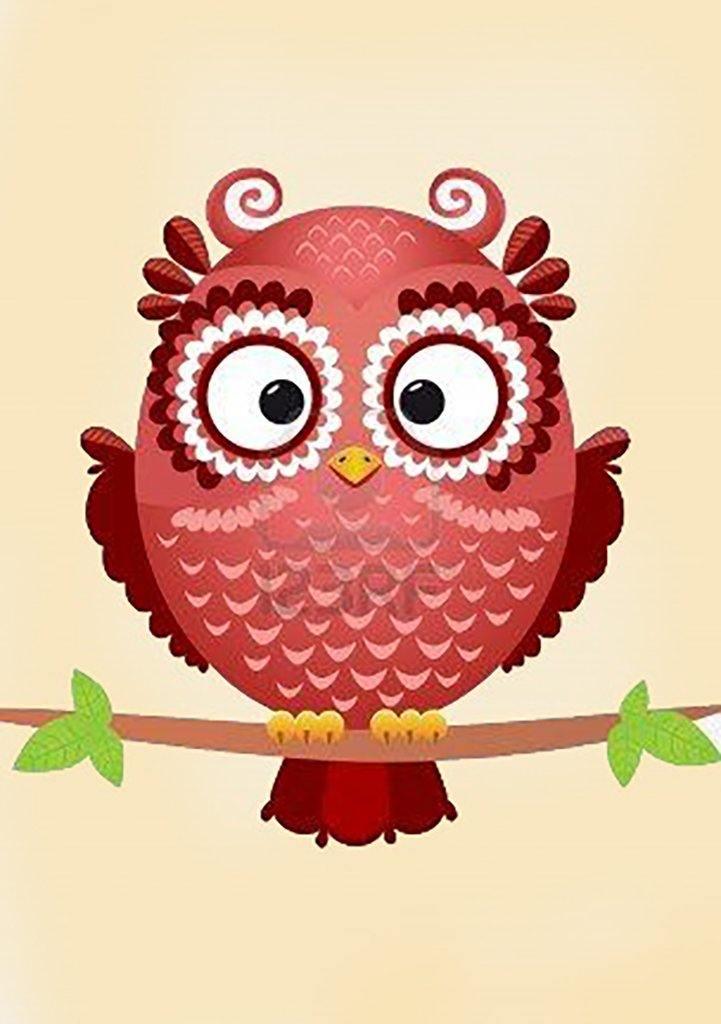 Owl Phil WD250 7.9 x 11.8 inches Wizardi Diamond Painting Kit