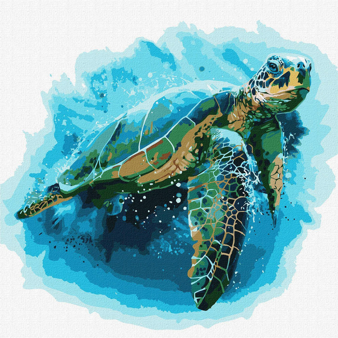 Painting by Numbers kit Blue turtle KHO4271