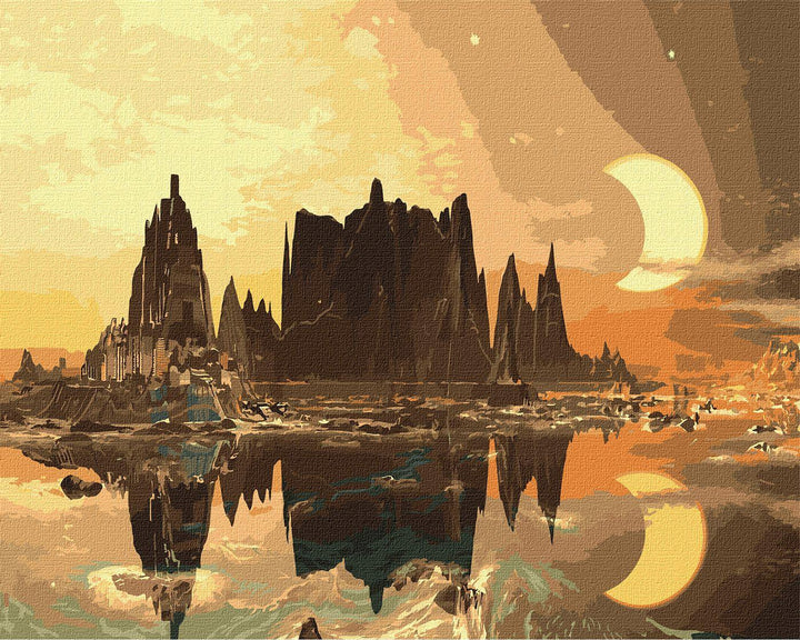 Painting by Numbers kit Golden city KHO2853