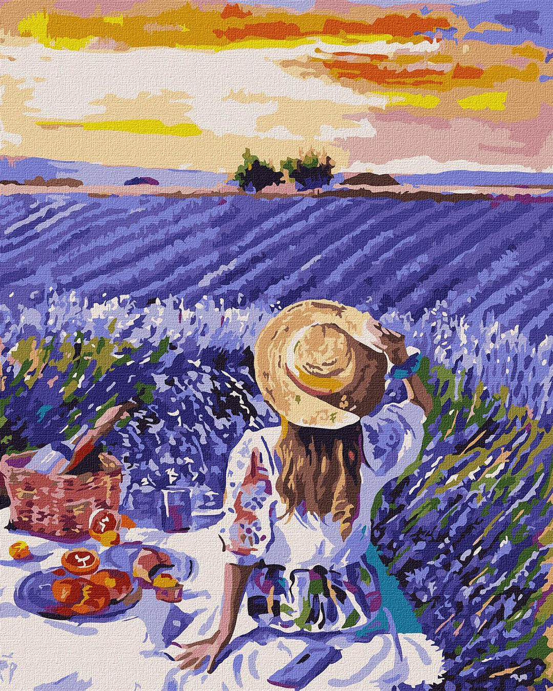 Painting by Numbers kit Lavender picnic KHO4966