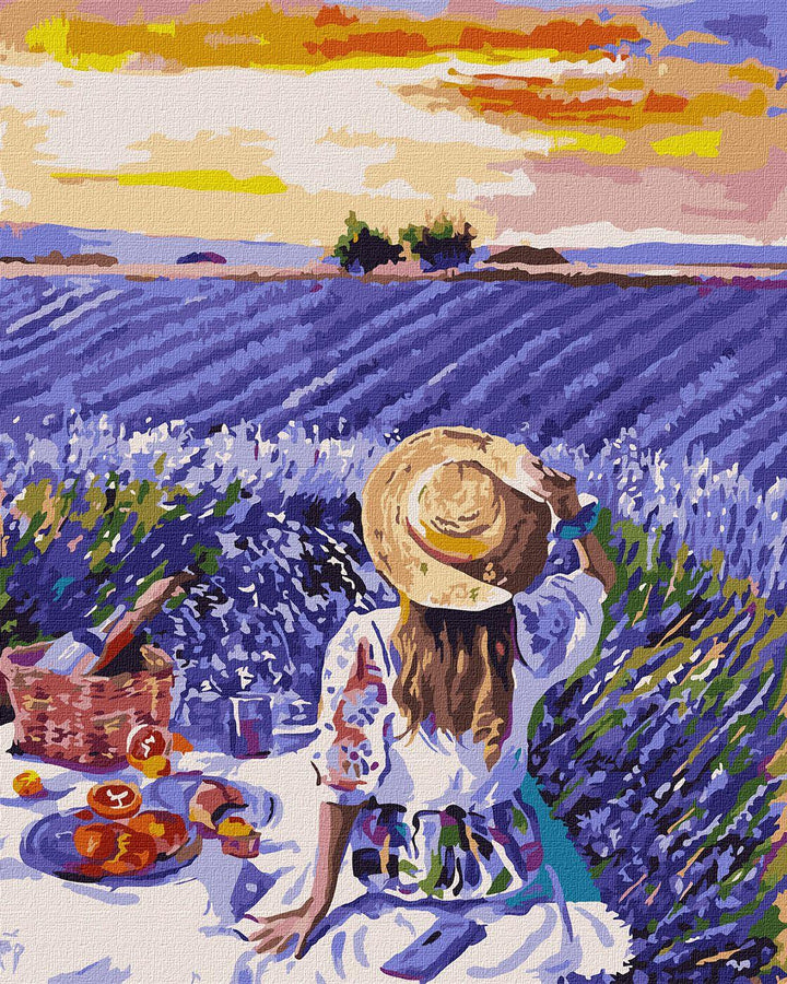Painting by Numbers kit Lavender picnic KHO4966