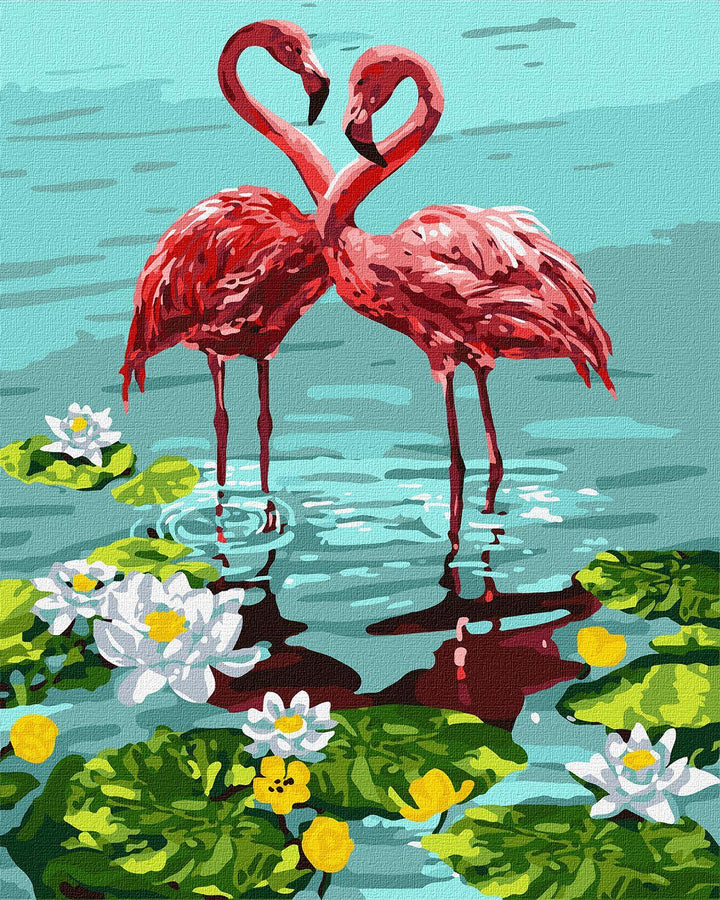 Painting by Numbers kit Pair of flamingos KHO4144