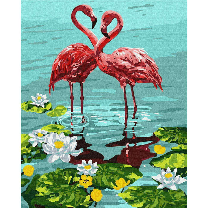 Painting by Numbers kit Pair of flamingos KHO4144