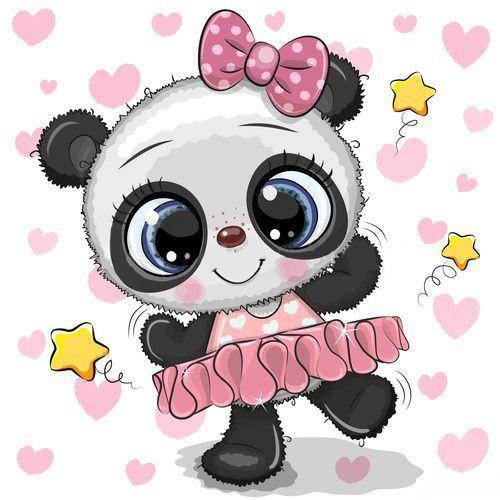 Panda Ballerina CS2479 7.9 x7.9 inches Crafting Spark Diamond Painting Kit