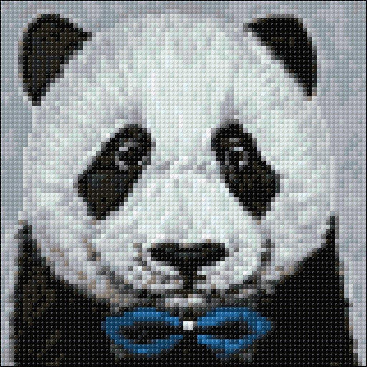 Panda with Bow Tie CS2466 7.9 x 7.9 inches Crafting Spark Diamond Painting Kit