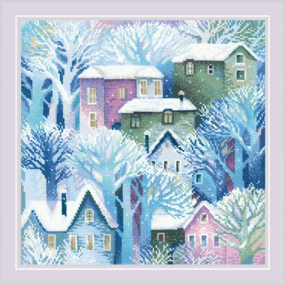 Panel/Cushion Town R2247 Counted Cross Stitch Kit