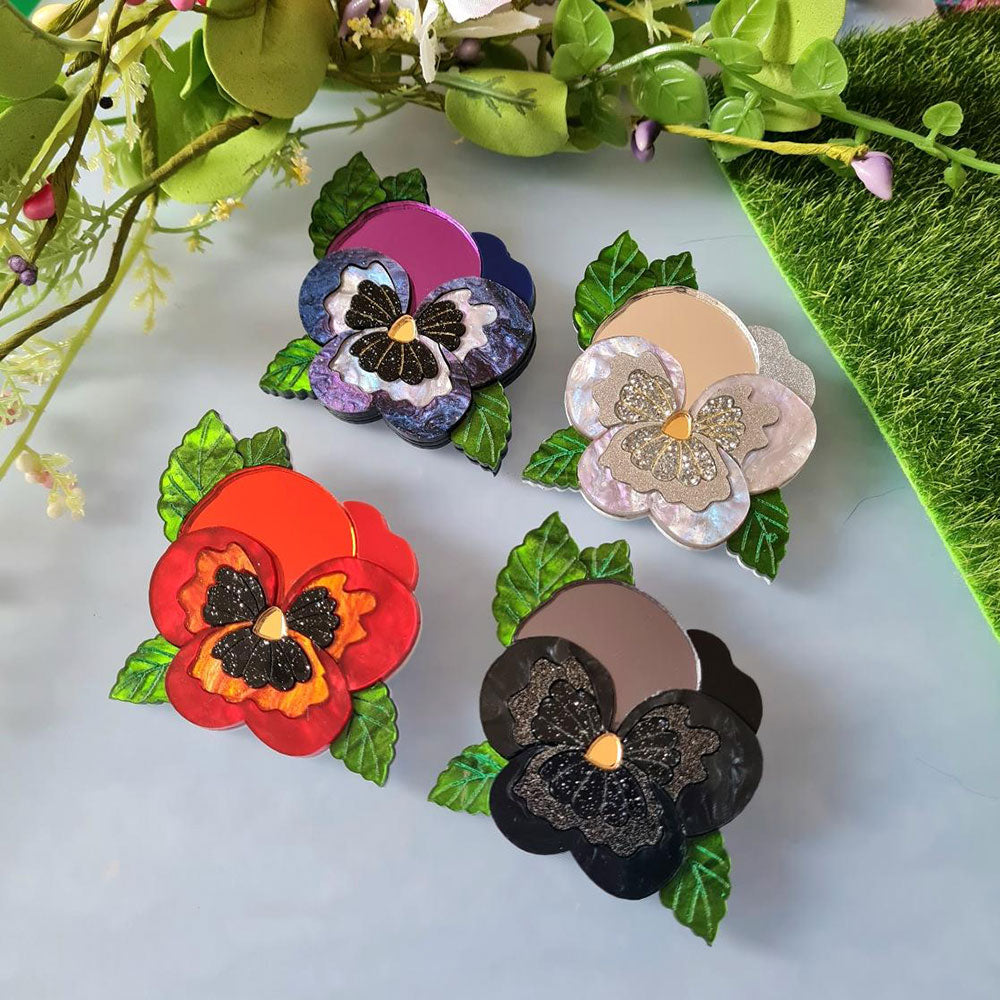 Pansy Brooch - Pre Order by Cherryloco Jewellery 2