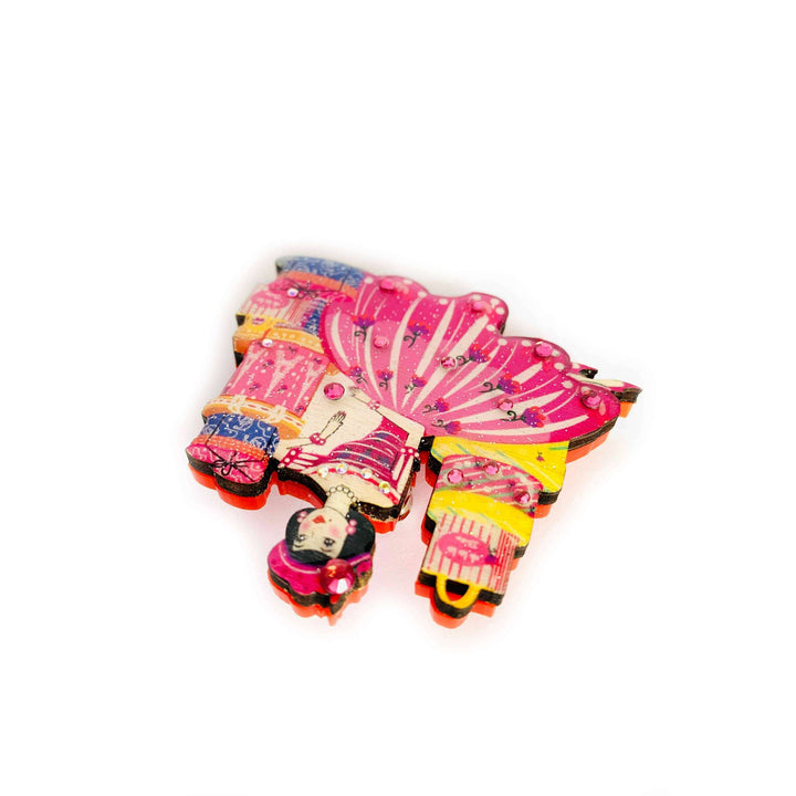 Paris Shopping Brooch by Rosie Rose Parker