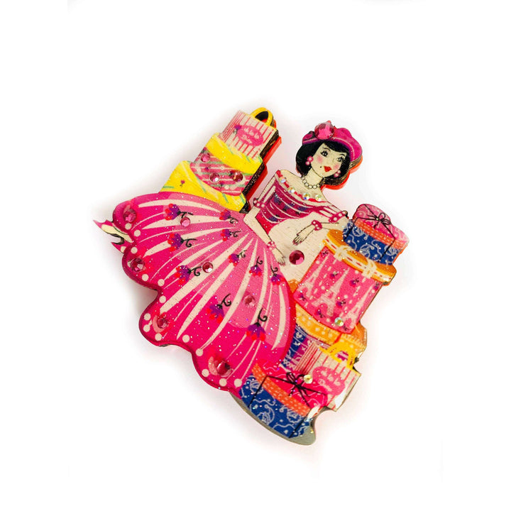 Paris Shopping Brooch by Rosie Rose Parker