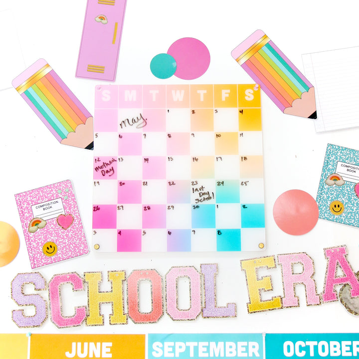 Dry Erase Acrylic Monthly Wall Calendar