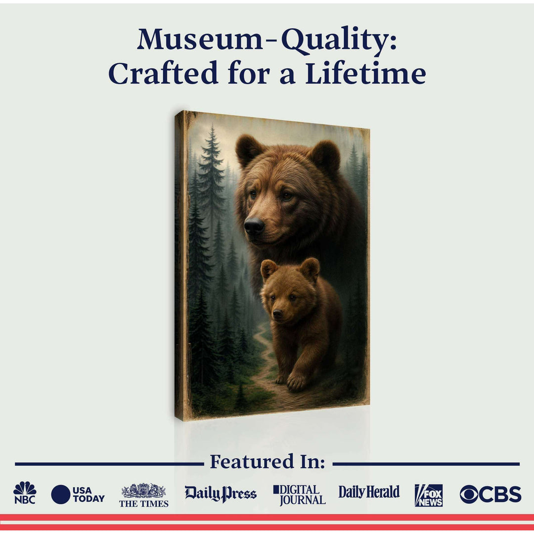 Path of the Wild Kin Bear and Cub Wall Art