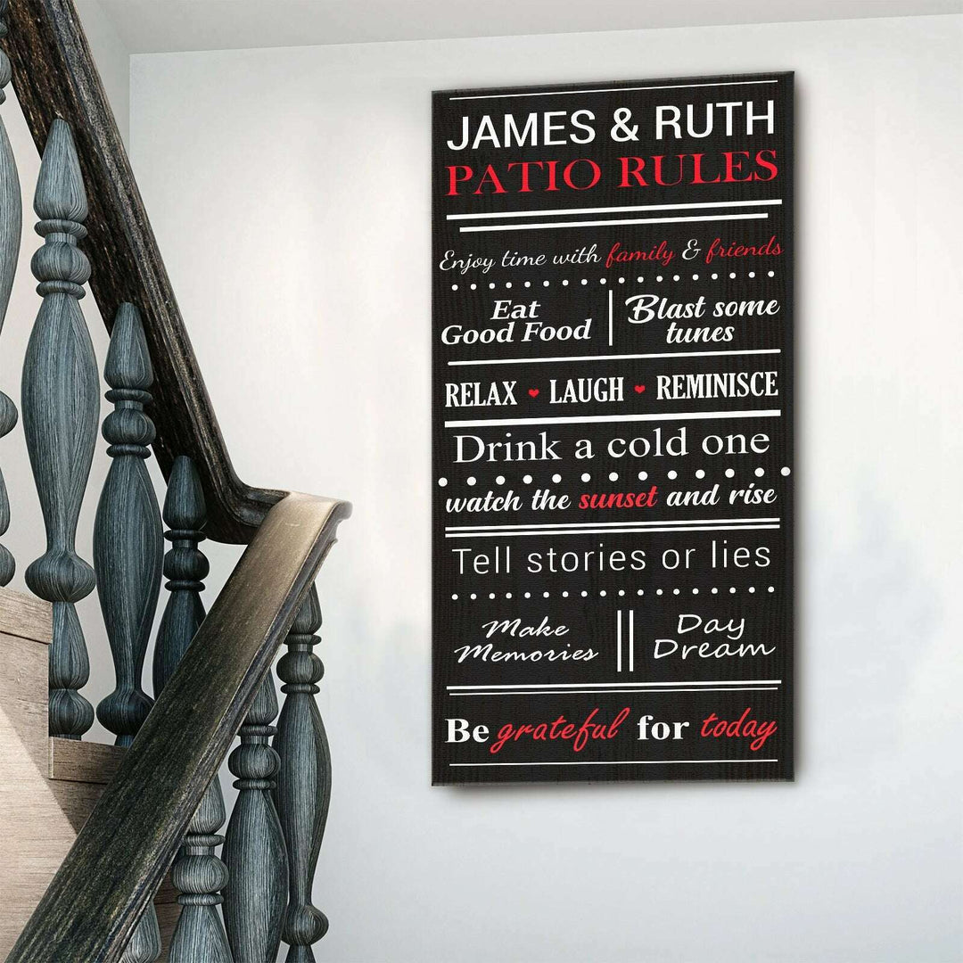 Patio Rules Sign