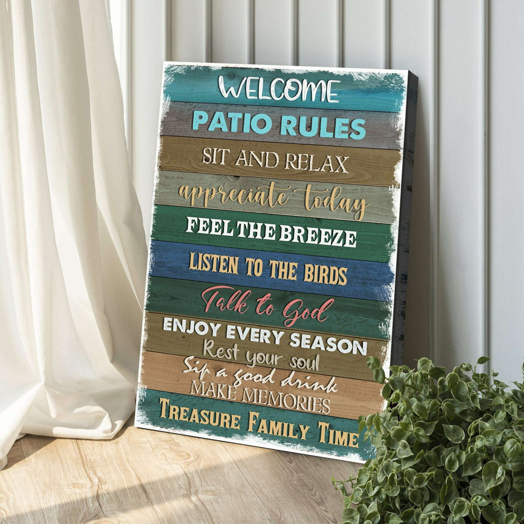 Patio Rules Sign