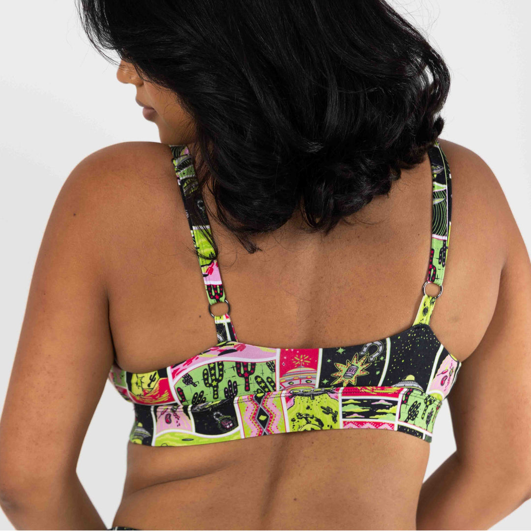 The Area 51 | Retro-Futuristic Alien Boob Hammock™ Plunge Bralette