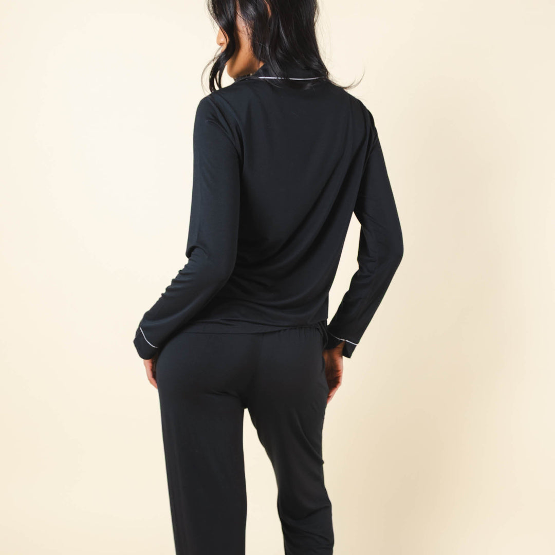 The Threat Level Midnight | Black SleepDeep™ Women’s Long Sleeve Pajama Set