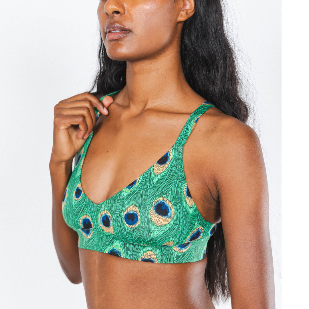 The Fancy Feather | Peacock Boob Hammock™ Plunge Bralette