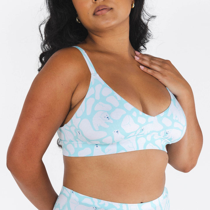 The Polar Polka | Polar Bear Scene Boob Hammock™ Plunge Bralette