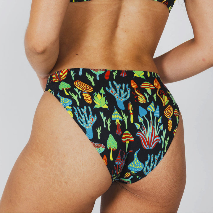 The Super Shroom | Neon Mushrooms Modal Bikini Underwear