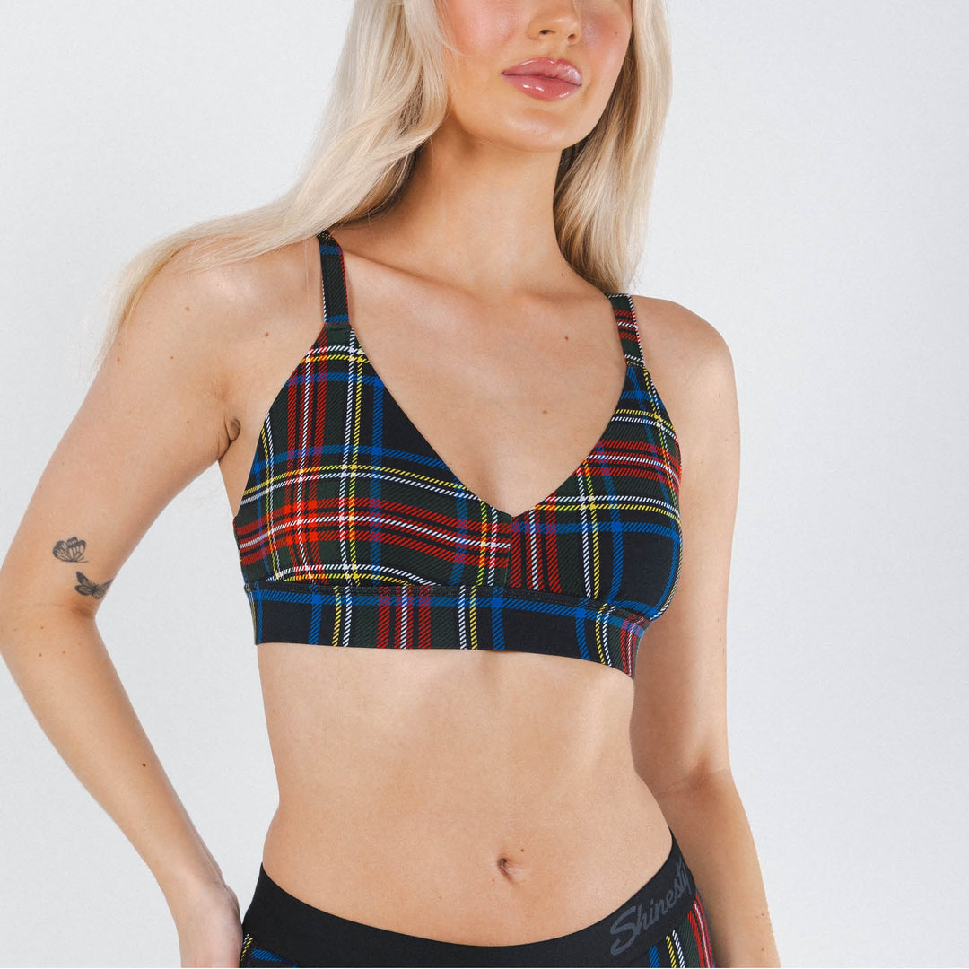 The Cappuccino | Holiday Tartan Plaid Boob Hammock™ Busty Bralette