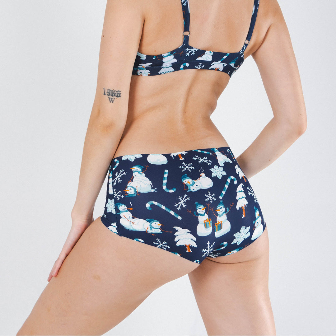 The Big Blizzard | Naughty Snowmen Women’s Seamless Boyshort