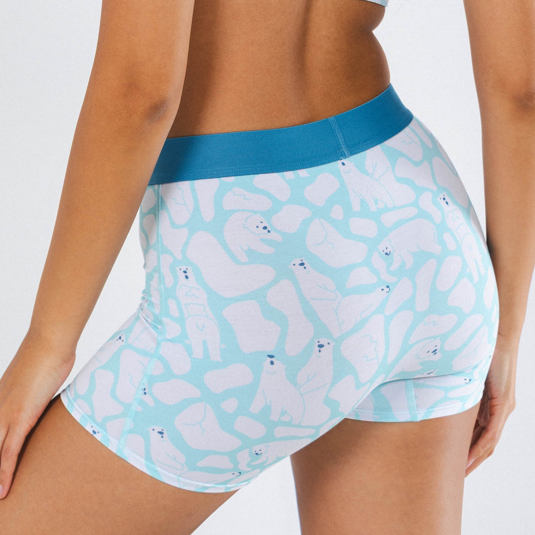 The Polar Polka | Polar Bear Scene Women’s Boxers