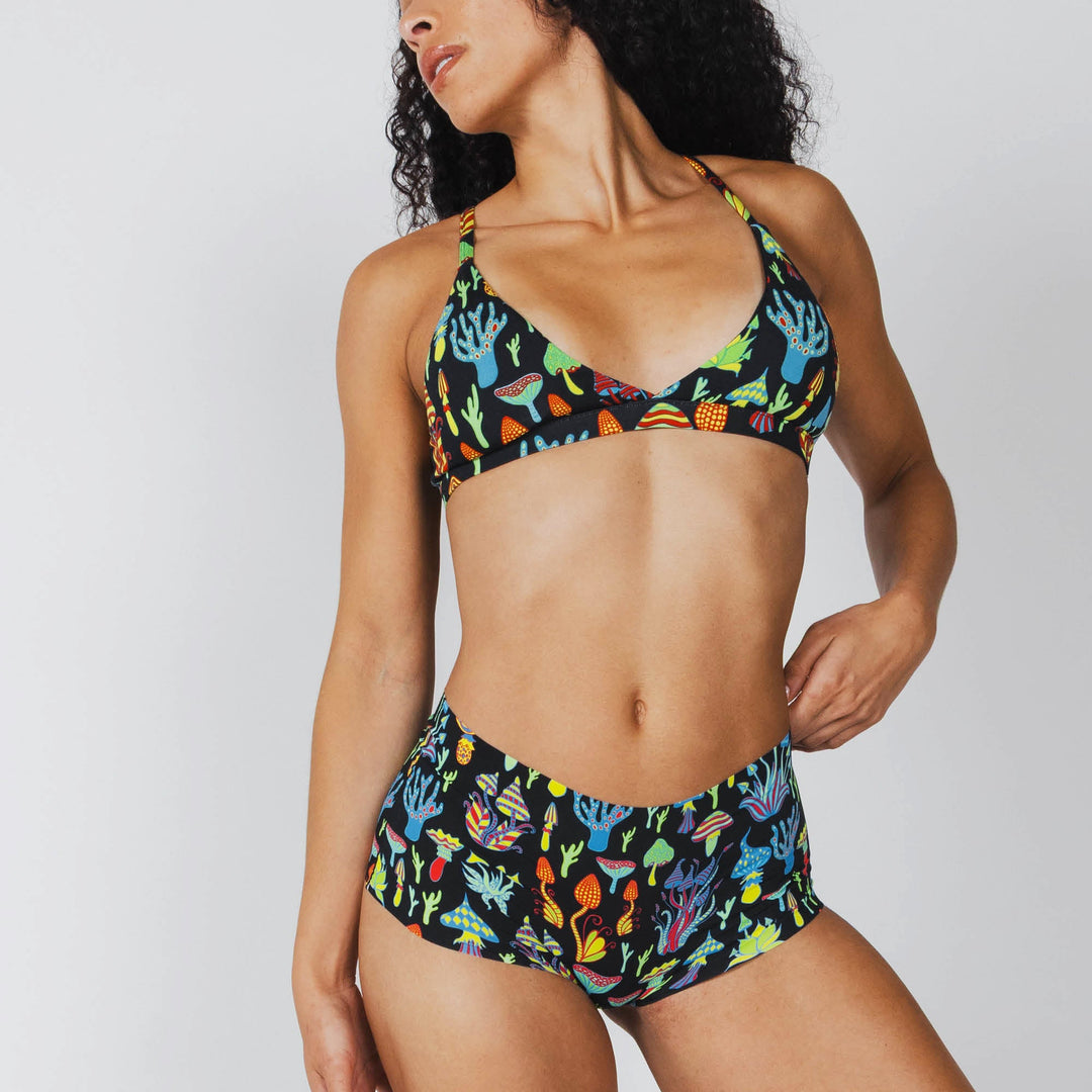 The Super Shroom | Neon Mushrooms Women’s Seamless Boyshort