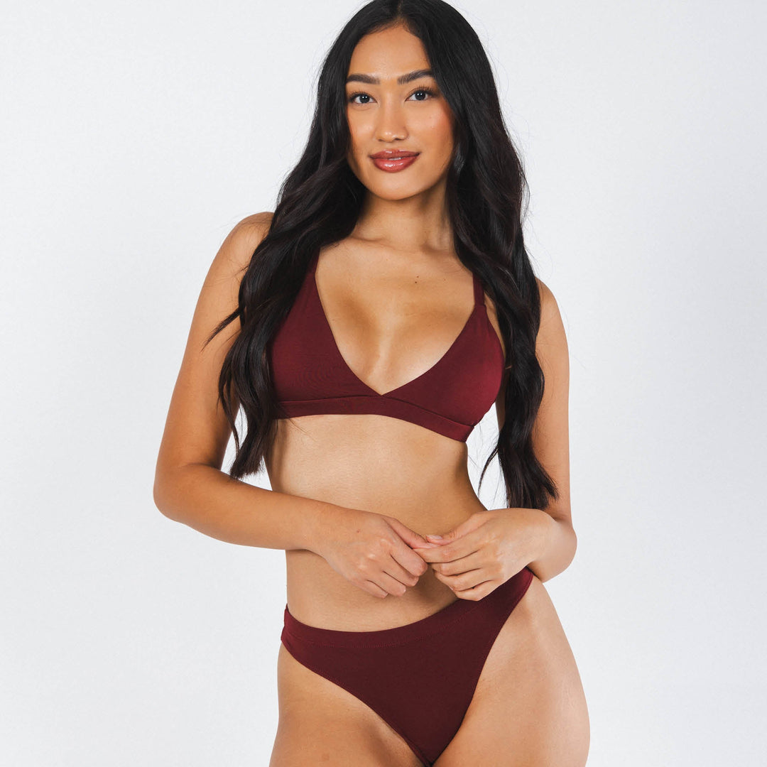 The Sommelier | Burgundy Boob Hammock™ Triangle Bralette