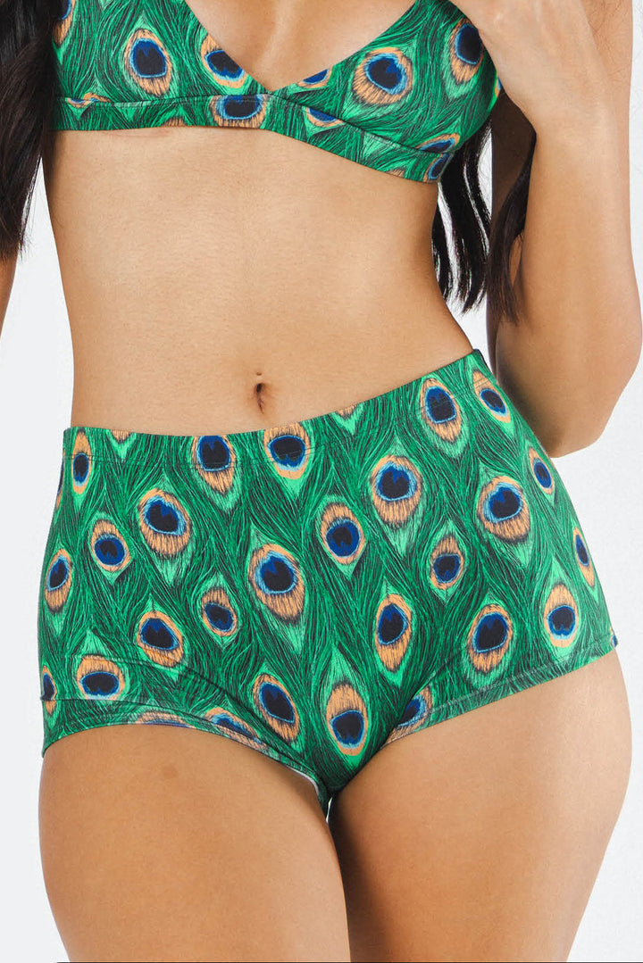 The Fancy Feather | Peacock Modal Boyshort Underwear