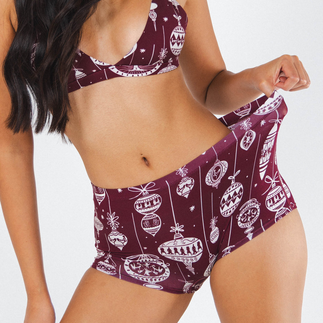 The Well Hung | Naughty Ornament Modal Boyshort Underwear