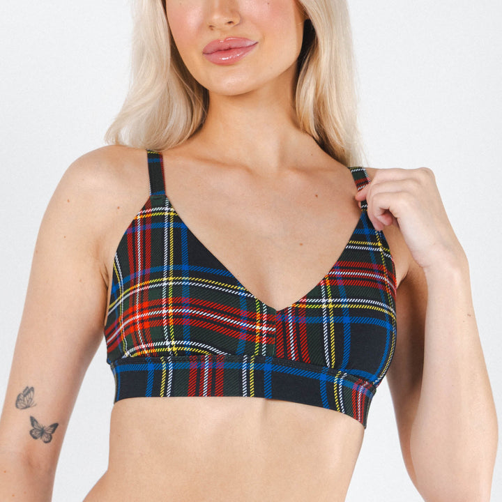 The Cappuccino | Holiday Tartan Plaid Boob Hammock™ Busty Bralette