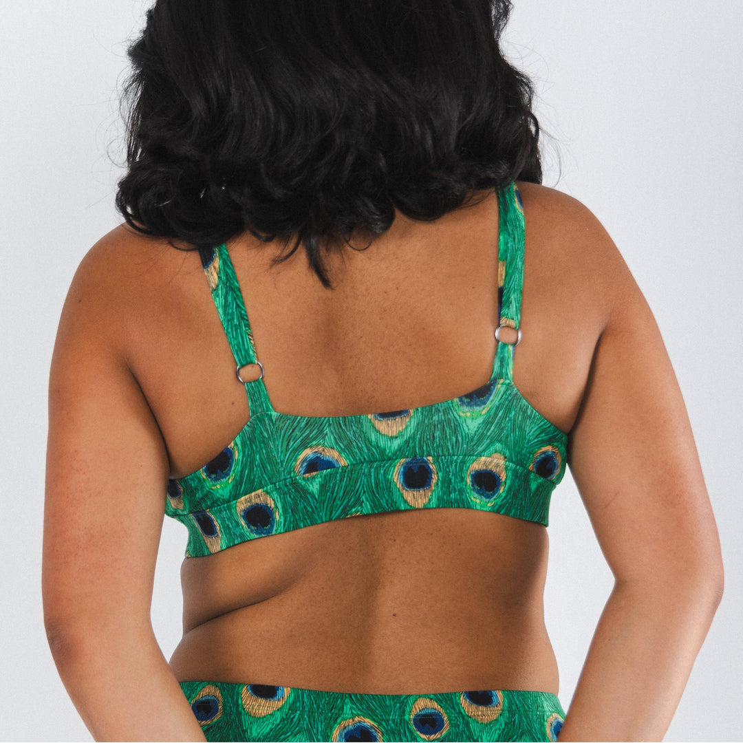 The Fancy Feather | Peacock Boob Hammock™ Plunge Bralette