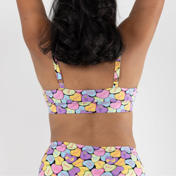 The Candy Crush | Candy Hearts Boob Hammock™ Plunge Bralette