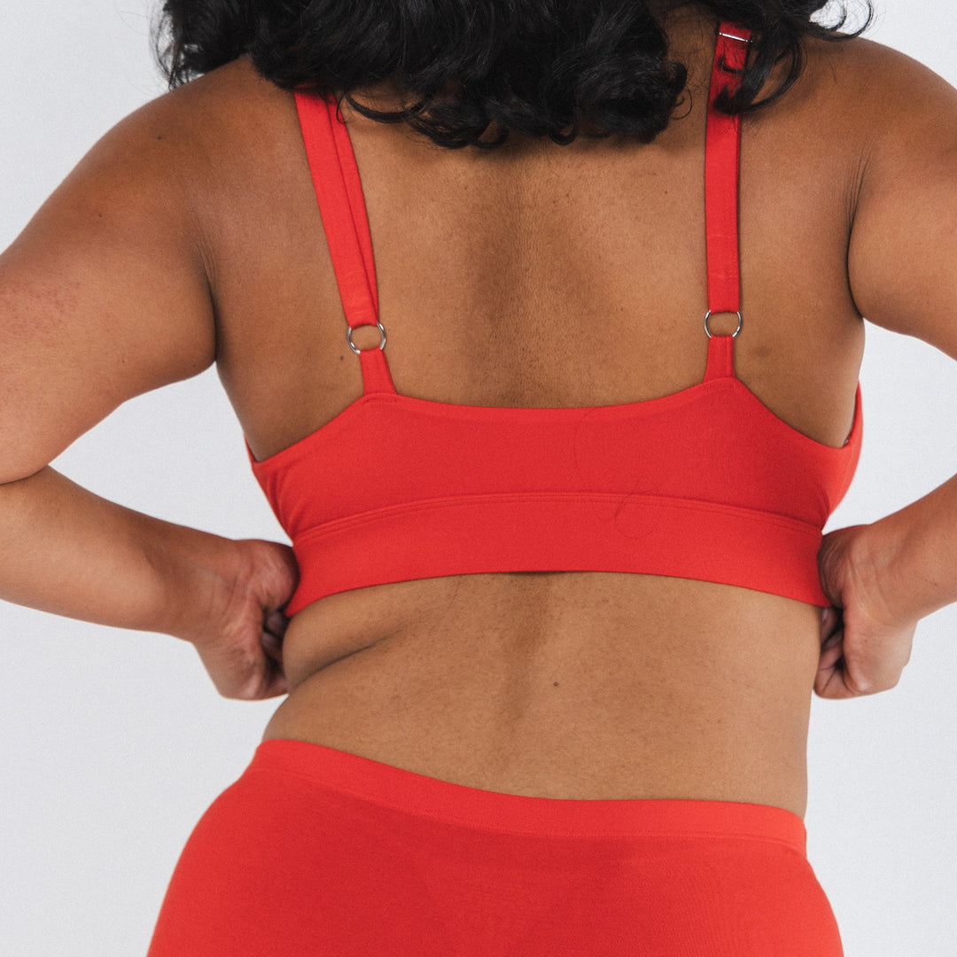 The Maraschino | Flame Scarlet Red Boob Hammock™ Plunge Bralette